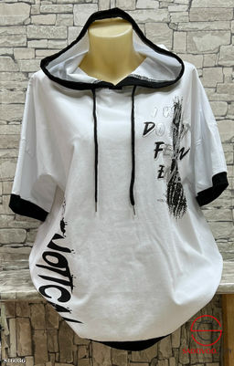 Футболка женская с капюшоном