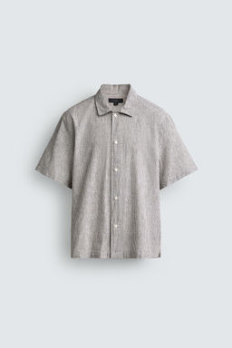 CAMISA FLUIDA RAYAS / Marr?n - Zara фото 7