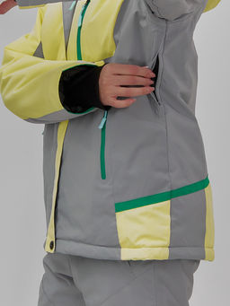 Горнолыжная куртка Chunmai 709J женская желтая утеплитель 380–480 г/м²  фото 5