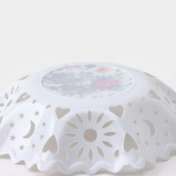 Цена за 2 шт. Ваза для хлеба и фруктов «Кубань. Месяц», d=20 см, белый, рисунок МИКС