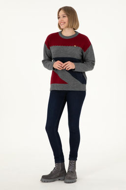 Женский темно-синий свитер с круглым вырезом Неожиданная скидка в корзине - U.s. polo assn фото 4