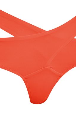 K?rm?z? Cut Out/Pencere Detayl? Hipster Yuksek Bel Bikini Alt? TBESS20BA0184