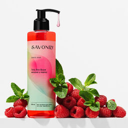 Гель для душа SAVONRY МАЛИНА и МЯТА (250 мл)  фото 2