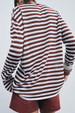 RUSTIC STRIPED KNIT SWEATER - Zara фото 4