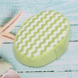 Цена за 3 шт. Мочалка для лица и тела "Ultramarine - Парадиз", мягкая, цвет микс, 15*10*5см (зип пакет и наклейка Ultramarine)