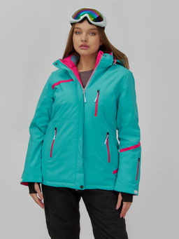 Горнолыжный костюм женский зимний бирюзового цвета 07091Br - Chunmai фото 12