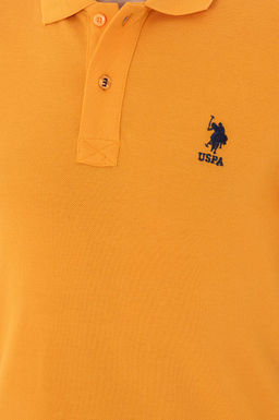 Мужская темно-желтая базовая футболка с воротником-поло Неожиданная скидка в корзине - U.s. polo assn фото 7