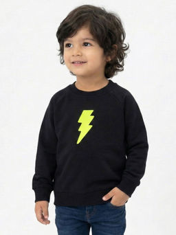 Свитшот с принтом 22-0967 черный - Mini maxi фото 2