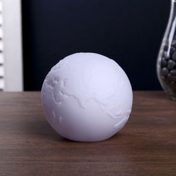 Фигурка светящаяся RISALUX «Планета», LED-ночник, батарейки LR14, белый, 8.5×8.5×9 см