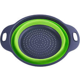 31489-1 Дуршлаг силикон с ручками, ЗЕЛЕНЫЙ.MB(х60)