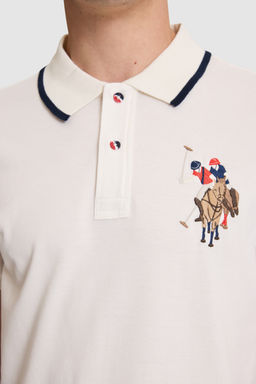 Erkek Beyaz Slim Fit Polo Yaka Basic TiЕГrt - U.s. polo assn фото 6