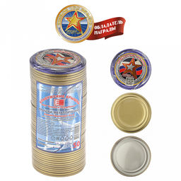 Крышка СКО1-82 Гарантия качества, для бытового консервирования, с уплотнителем, жесть электролитического лужения s0,20мм, лак, литография, ТУ 9299-002-03965353-2015, упаковка: термоусадочная пленка (Россия)