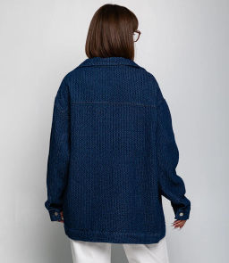 Джинсовая куртка #КТ8816, тёмно-синий