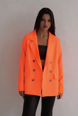 10635 Жакет двубортный ярко-оранжевый - Martichelli фото 13