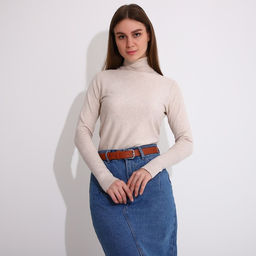 Ремень женский, ширина 3 см, винт, пряжка метал, цвет рыжий - Simaland фото 3