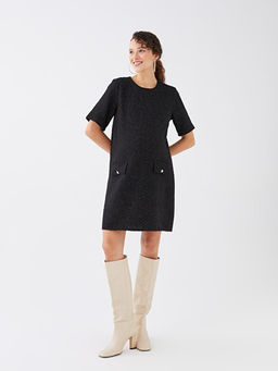 Bisiklet Yaka Arm?rl? K?sa Kollu Hamile Elbise