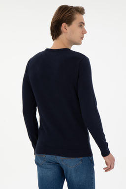 Erkek Slim Fit Bisiklet Yaka Lacivert Kazak - U.s. polo assn фото 5