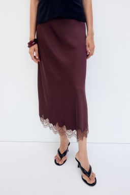 MAMA Falda lencera con ribete de encaje - H&m фото 5