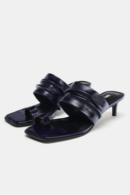 SANDALIA PIEL TIRA / Azul Marino - Zara фото 3
