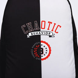 Рюкзак текстильный Chaotic, 38х14х27 см, цвет чёрный, серый - Nazamok фото 4