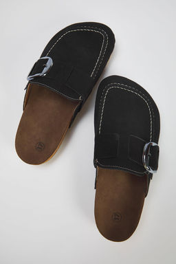 Trendyol Shoes Bej Kemer Tokal? Kare Burun Duz Kad?n Sabo Terlik TAKSS25TE00000 - Trendyolmilla фото 7