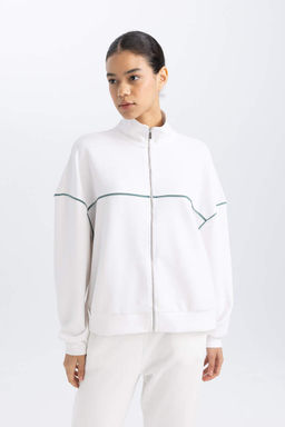 Толстовка на молнии премиум-класса DeFactoFit Oversize фото 4