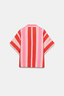 CAMISA RAYAS CUELLO POLO / Multicolor