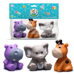Набор игрушек для купания "Животные Африки" в пакете