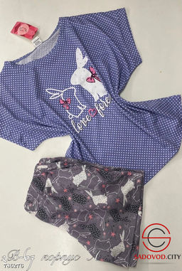 Пижама женская с шортами и футболкой