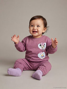 Minnie Mouse ve Daisy Duck Bask?l? K?z Bebek Sweatshirt ve E?ofman Alt?