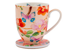 Кружка с подставкой Камелии на розовом, 0,4 л - Maxwell & Williams фото 2