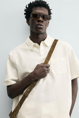 POLO REGULAR FIT C??AMO - ALGOD?N / Blanco - Zara фото 5