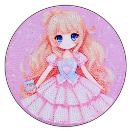 Мозаика алмазная "Девочка Анимэ" 20см