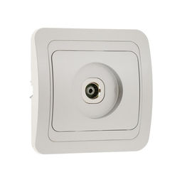 Розетка ТВ Luazon Lighting «Орион», скрытая, IP20, одноместная, серебристая