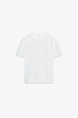 FRONT FLOWER T-SHIRT - Zara фото 5