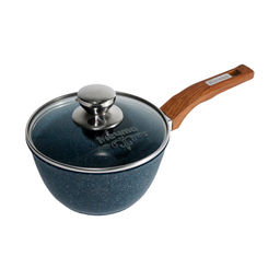 Ковш 1.7л с несъемной ручкой и стеклянной крышкой АП "Premium" (blue) арт. 82903 /МЕЧТА/