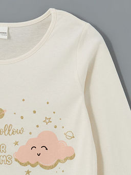 Bisiklet Yaka K?z ?ocuk Pijama Tak?m?