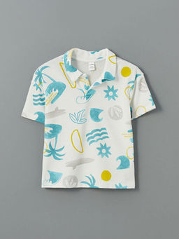 Resort Yaka Bask?l? Erkek ?ocuk Ti??rt