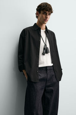 Рубашка Fluida Relaxed Fit черная