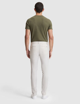 A__k Gri Slim Fit Beli Lastikli Kanvas Pantolon