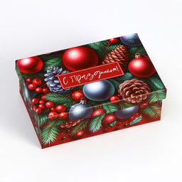 Набор подарочных новогодних коробок 10 в 1 С новым годом, 32.5?20?12.5 - 12?7?4 см
