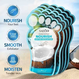 SADOER Пилинг носочки, маска для ног отшелушивающая с экстрактом кокоса Soften Exfoliation