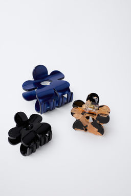 3-PACK OF FLOWER HAIR CLIPS - Zara фото 2