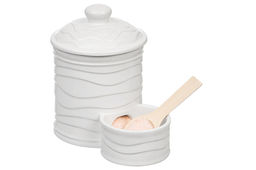 Банка д/соли 15,5*10*14,5 см 500 мл Айсберг волны + деревянная ложка + крышка - Elan gallery фото 4