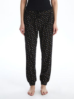 Beli Lastikli Puantiyeli Kad?n Jogger Pijama Alt