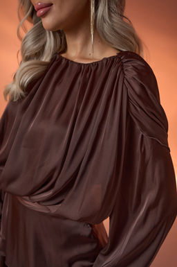 Платье Муза (шоколадный) - Эльза фото 21