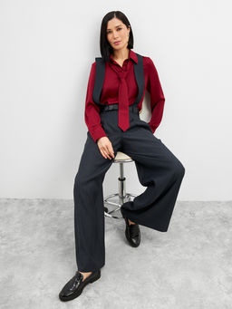 Брюки со съемными бретелями OD-982-1 серый