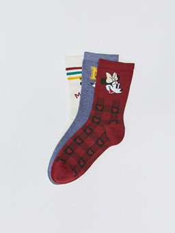 Minnie Mouse Desenli K?z ?ocuk Soket ?orap 3l? - Waikiki фото 2