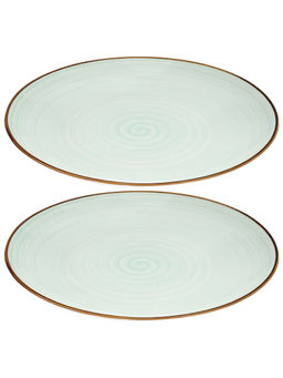 Набор тарелок обеденных 2 пр. 25,5*25,5*2,5 см Кантри Крафт светло-зеленый, фарфор - Elan gallery фото 5