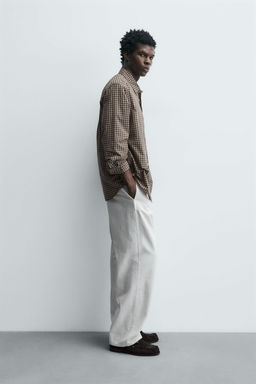 RELAXED FIT CHECK SHIRT - Zara фото 13